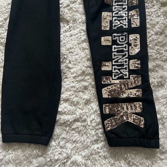 PINK Sequin Joggers Size M - Picture 5 of 5